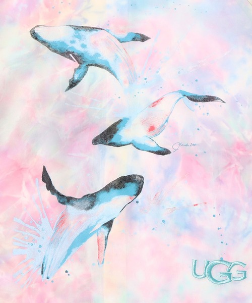 UGG（アグ）の「UGG@mos×伊東楓 グラフィック タイダイシースルーシャツ / アグ × イトウカエデ グラフィック タイダイ シースルーシャツ（シャツ/ブラウス・メンズ・ピンク/ブルー/グリーン・M/L/XL）」の9枚目の写真