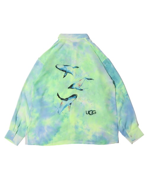 UGG（アグ）の「UGG@mos×伊東楓 グラフィック タイダイシースルーシャツ / アグ × イトウカエデ グラフィック タイダイ シースルーシャツ（シャツ/ブラウス・メンズ・ピンク/ブルー/グリーン・M/L/XL）」の18枚目の写真