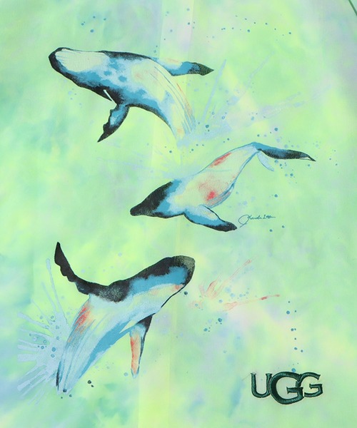 UGG（アグ）の「UGG@mos×伊東楓 グラフィック タイダイシースルーシャツ / アグ × イトウカエデ グラフィック タイダイ シースルーシャツ（シャツ/ブラウス・メンズ・ピンク/ブルー/グリーン・M/L/XL）」の10枚目の写真