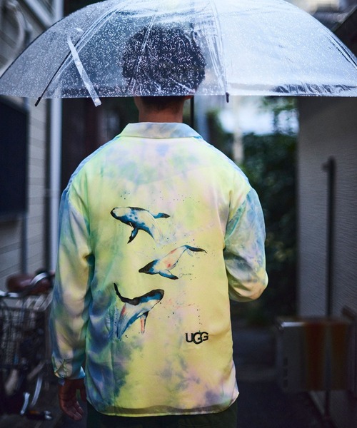 UGG（アグ）の「UGG@mos×伊東楓 グラフィック タイダイシースルーシャツ / アグ × イトウカエデ グラフィック タイダイ シースルーシャツ（シャツ/ブラウス・メンズ・ピンク/ブルー/グリーン・M/L/XL）」の15枚目の写真