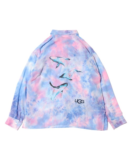UGG（アグ）の「UGG@mos×伊東楓 グラフィック タイダイシースルーシャツ / アグ × イトウカエデ グラフィック タイダイ シースルーシャツ（シャツ/ブラウス・メンズ・ピンク/ブルー/グリーン・M/L/XL）」の21枚目の写真