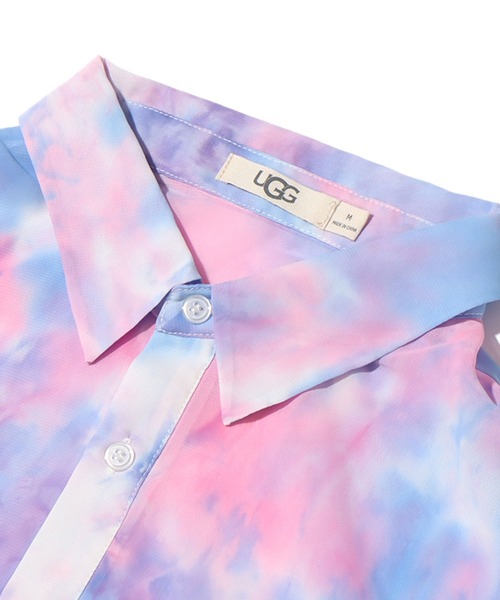 UGG（アグ）の「UGG@mos×伊東楓 グラフィック タイダイシースルーシャツ / アグ × イトウカエデ グラフィック タイダイ シースルーシャツ（シャツ/ブラウス・メンズ・ピンク/ブルー/グリーン・M/L/XL）」の16枚目の写真