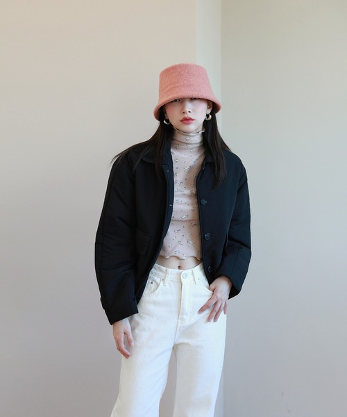 by muni:r（バイ ムニール）の「デイリーウール バケットハット（ハット・レディース・ベージュ/ピンク/ブラック・ONE SIZE）」の16枚目の写真