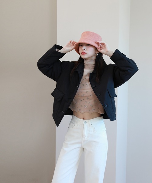 by muni:r（バイ ムニール）の「デイリーウール バケットハット（ハット・レディース・ベージュ/ピンク/ブラック・ONE SIZE）」の4枚目の写真