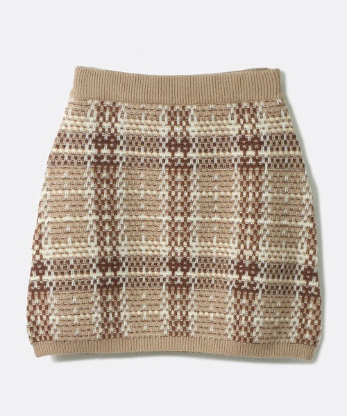 one way（ワンウェイ）の「【oneway】チェックツイードニットスカート（スカート・レディース・ホワイト/ブラック/ベージュ・FREE）」の22枚目の写真