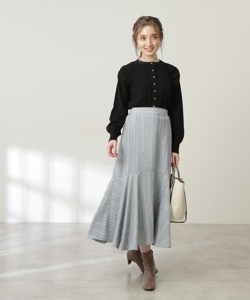 N.(N. Natural Beauty Basic)(エヌエヌナチュラルビューティーベーシック)の「◆フレアヘムロングスカート(スカート・レディース・オフホワイト/ブルー/オレンジ・MEDIUM)」の15枚目の写真