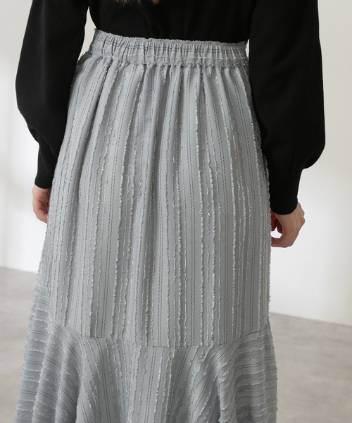 N.(N. Natural Beauty Basic)(エヌエヌナチュラルビューティーベーシック)の「◆フレアヘムロングスカート(スカート・レディース・オフホワイト/ブルー/オレンジ・MEDIUM)」の16枚目の写真