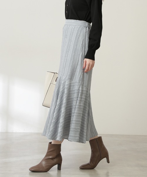 N.(N. Natural Beauty Basic)(エヌエヌナチュラルビューティーベーシック)の「◆フレアヘムロングスカート(スカート・レディース・オフホワイト/ブルー/オレンジ・MEDIUM)」の10枚目の写真