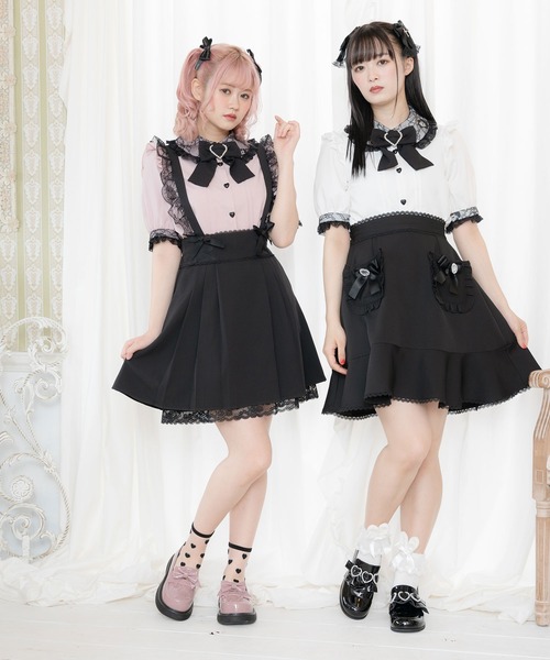 DearMyLove(ディアマイラブ)の「丸いトゥのリボンローファーパンプス(パンプス・レディース・ブラック/レッド/ブルー/クリアブラック/ベビーピンク・22cm/22.5cm/23cm/23.5cm/24cm/24.5cm/25cm/25.5cm/26cm)」の7枚目の写真