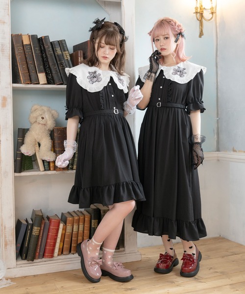 DearMyLove(ディアマイラブ)の「丸いトゥのリボンローファーパンプス(パンプス・レディース・ブラック/レッド/ブルー/クリアブラック/ベビーピンク・22cm/22.5cm/23cm/23.5cm/24cm/24.5cm/25cm/25.5cm/26cm)」の13枚目の写真