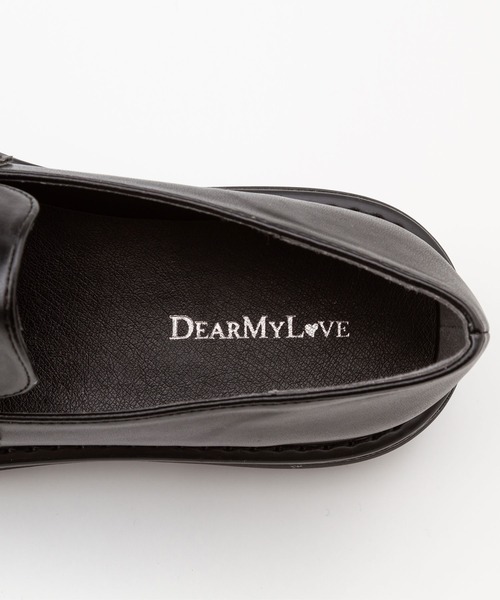 DearMyLove(ディアマイラブ)の「丸いトゥのリボンローファーパンプス(パンプス・レディース・ブラック/レッド/ブルー/クリアブラック/ベビーピンク・22cm/22.5cm/23cm/23.5cm/24cm/24.5cm/25cm/25.5cm/26cm)」の11枚目の写真