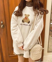 くま刺繍スウェットワンピース【ZOZOTOWN限定アイテム】