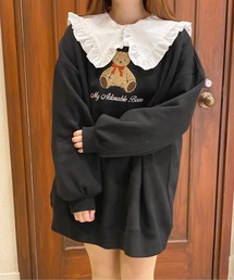 くま刺繍スウェットワンピース【ZOZOTOWN限定アイテム】