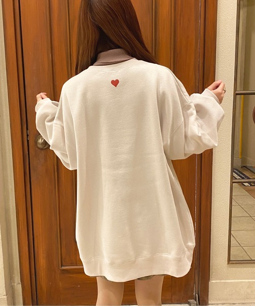 apres jour（アプレジュール）の「くま刺繍スウェットワンピース【ZOZOTOWN限定アイテム】（ワンピース・レディース・ライトベージュ/アイボリー/ブラック/スモークピンク・フリー/X-LARGE）」の11枚目の写真