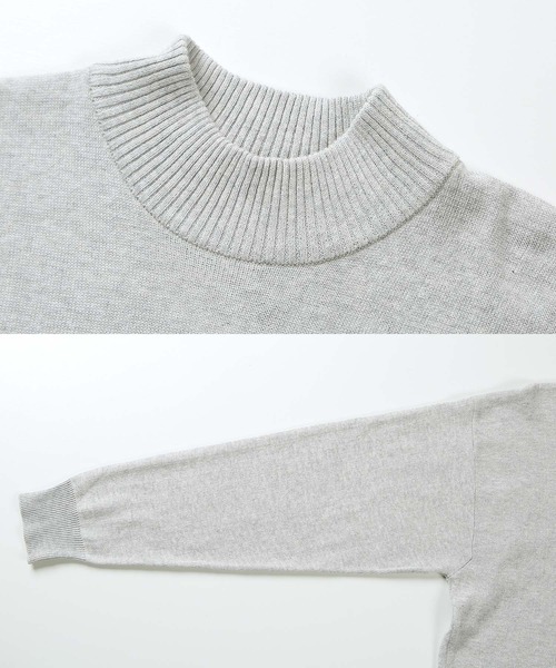 roshell（ロシェル）の「ミラノリブモックネックニット セーター（手洗いOK）（ニット/セーター・メンズ・ホワイト/モカ/グレー/ブラック/ネイビー・SMALL/LARGE/X-LARGE/MEDIUM）」の10枚目の写真