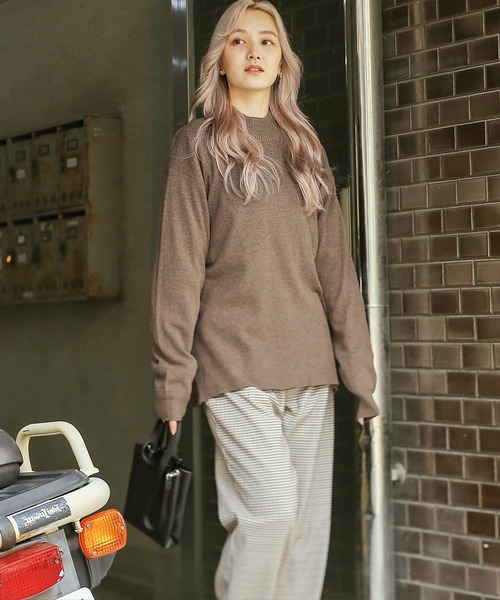 roshell（ロシェル）の「ミラノリブモックネックニット セーター（手洗いOK）（ニット/セーター・メンズ・ホワイト/モカ/グレー/ブラック/ネイビー・SMALL/LARGE/X-LARGE/MEDIUM）」の19枚目の写真