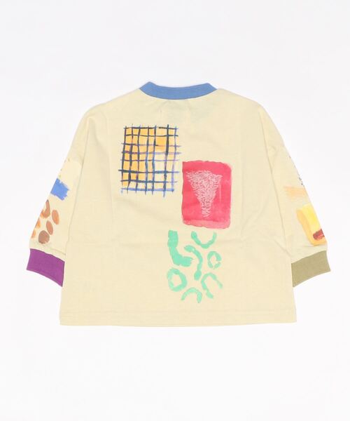 HOGAN RANCH WEAR（ホーガンランチウエア）の「ソデリブビッグロンT（H-6879/90～140cm）（Tシャツ/カットソー・キッズ・グレー/サンドベージュ/オフホワイト・90/100/110/120/130/140）」の21枚目の写真