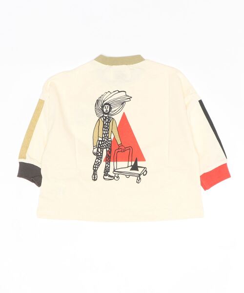 HOGAN RANCH WEAR（ホーガンランチウエア）の「ソデリブビッグロンT（H-6879/90～140cm）（Tシャツ/カットソー・キッズ・グレー/サンドベージュ/オフホワイト・90/100/110/120/130/140）」の17枚目の写真