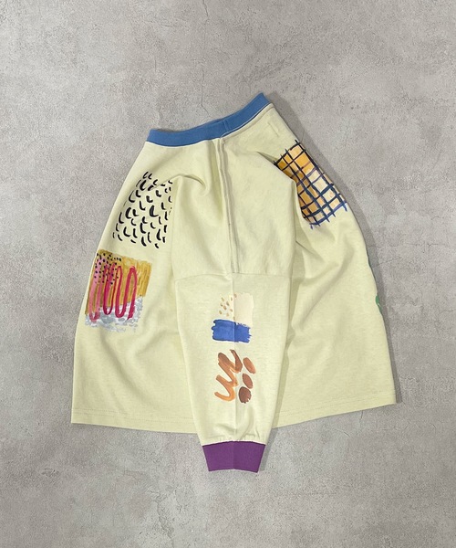 HOGAN RANCH WEAR（ホーガンランチウエア）の「ソデリブビッグロンT（H-6879/90～140cm）（Tシャツ/カットソー・キッズ・グレー/サンドベージュ/オフホワイト・90/100/110/120/130/140）」の14枚目の写真