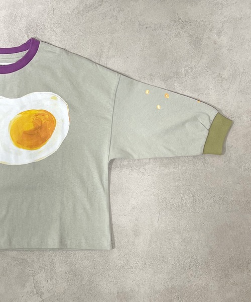 HOGAN RANCH WEAR（ホーガンランチウエア）の「ソデリブビッグロンT（H-6879/90～140cm）（Tシャツ/カットソー・キッズ・グレー/サンドベージュ/オフホワイト・90/100/110/120/130/140）」の8枚目の写真