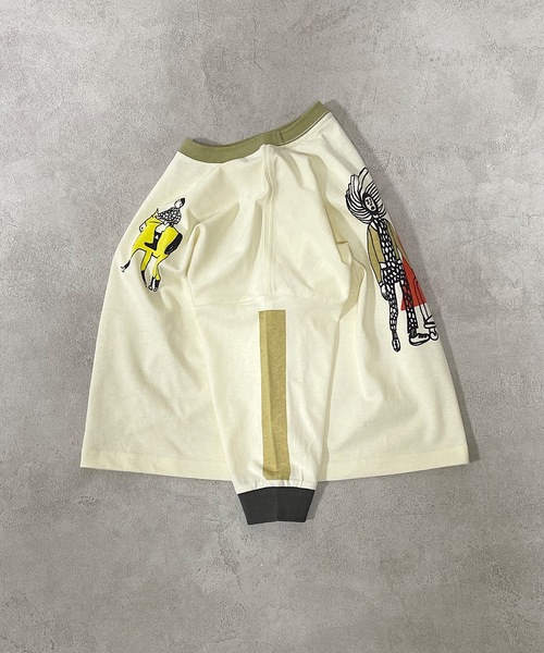 HOGAN RANCH WEAR（ホーガンランチウエア）の「ソデリブビッグロンT（H-6879/90～140cm）（Tシャツ/カットソー・キッズ・グレー/サンドベージュ/オフホワイト・90/100/110/120/130/140）」の10枚目の写真