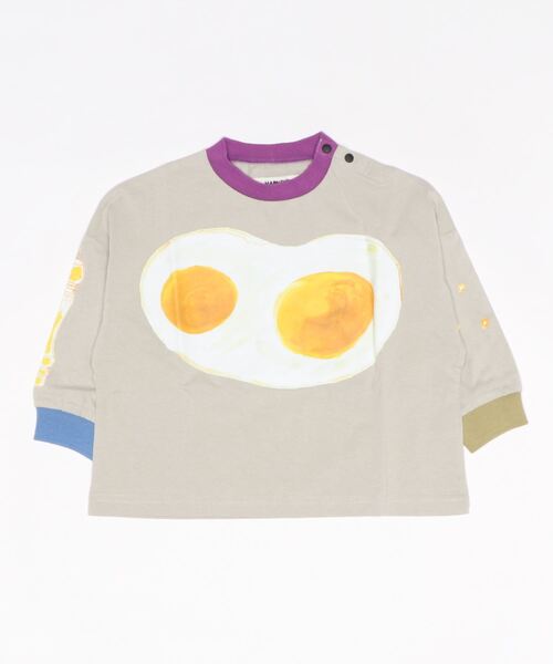 HOGAN RANCH WEAR（ホーガンランチウエア）の「ソデリブビッグロンT（H-6879/90～140cm）（Tシャツ/カットソー・キッズ・グレー/サンドベージュ/オフホワイト・90/100/110/120/130/140）」の18枚目の写真