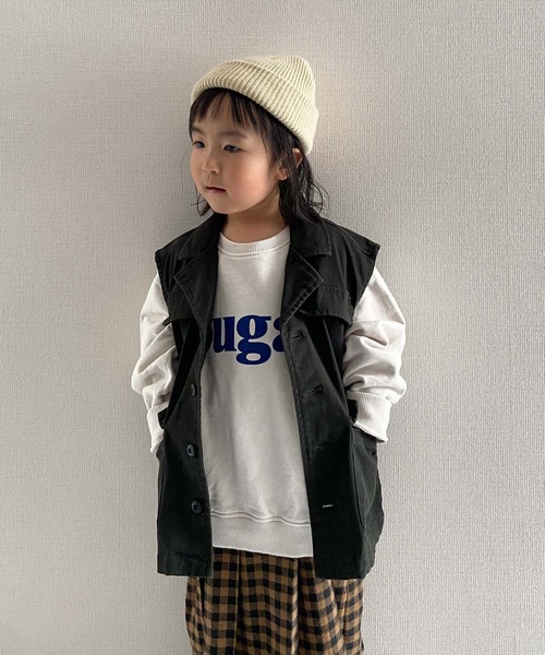 CIAOPANIC TYPY（チャオパニックティピー）の「■【KIDS】ミリタリーツイルベスト（ベスト・キッズ・チャコールグレー/カーキ・SMALL/MEDIUM/LARGE/X-LARGE/XX-LARGE）」の12枚目の写真