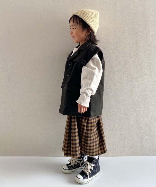 CIAOPANIC TYPY（チャオパニックティピー）の「■【KIDS】ミリタリーツイルベスト（ベスト・キッズ・チャコールグレー/カーキ・SMALL/MEDIUM/LARGE/X-LARGE/XX-LARGE）」の13枚目の写真