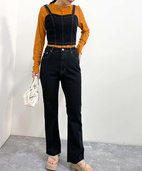 archives(アルシーヴ)の「カットオフセミフレアデニムパンツ(デニムパンツ・レディース・ブラック/サックスブルー/ロイヤルブルー・SMALL/MEDIUM)」の12枚目の写真