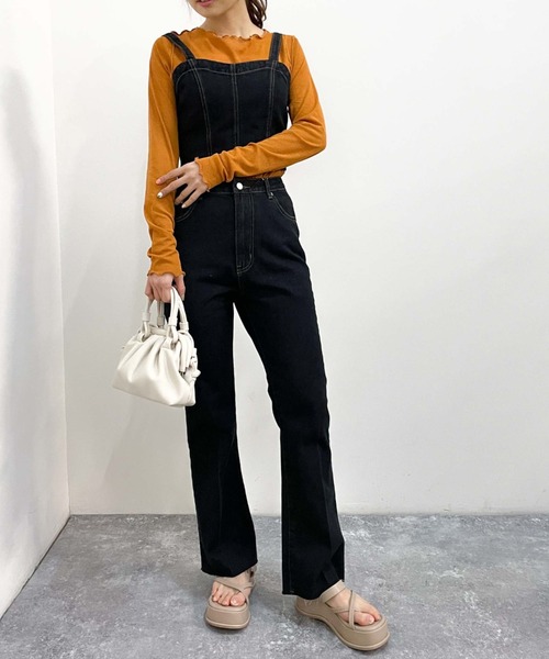 archives(アルシーヴ)の「カットオフセミフレアデニムパンツ(デニムパンツ・レディース・ブラック/サックスブルー/ロイヤルブルー・SMALL/MEDIUM)」の13枚目の写真