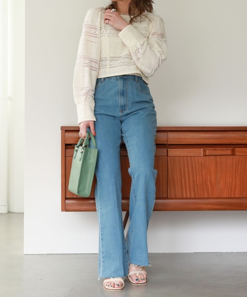 archives(アルシーヴ)の「カットオフセミフレアデニムパンツ(デニムパンツ・レディース・ブラック/サックスブルー/ロイヤルブルー・SMALL/MEDIUM)」の18枚目の写真