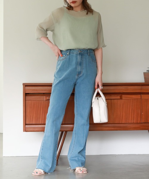 archives(アルシーヴ)の「カットオフセミフレアデニムパンツ(デニムパンツ・レディース・ブラック/サックスブルー/ロイヤルブルー・SMALL/MEDIUM)」の19枚目の写真