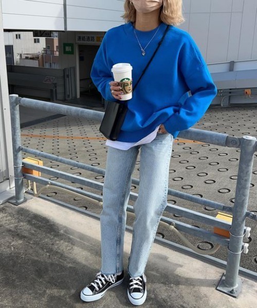 Bonjour Sagan（ボンジュールサガン）の「スウェットライクニットプルオーバー（ニット/セーター・レディース・アイボリー/グリーン/ブルー/オレンジ/グレー/ピンク/ライトグレー/レッド系その他/イエロー・FREE）」の20枚目の写真