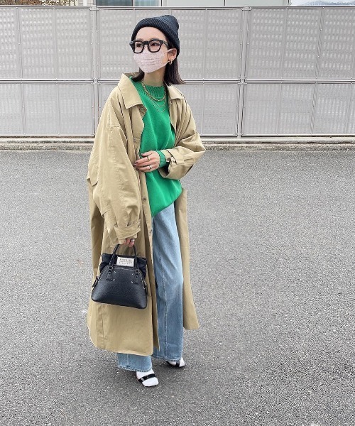 Bonjour Sagan（ボンジュールサガン）の「スウェットライクニットプルオーバー（ニット/セーター・レディース・アイボリー/グリーン/ブルー/オレンジ/グレー/ピンク/ライトグレー/レッド系その他/イエロー・FREE）」の13枚目の写真