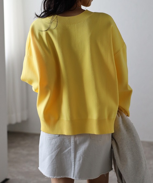 naptime. プルオーバー SWEAT LIGHT YELLOW 早い者勝ち スマートドライ® ねじり袖プルオーバー(7分袖)(吸汗速乾・UV