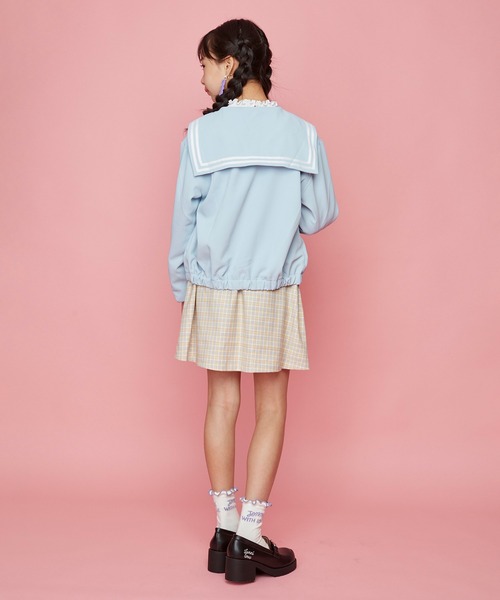 JENNI love（ジェニィラブ）の「セーラーZIPブルゾン（ブルゾン・キッズ・ベージュ/ブラック/サックスブルー・140cm/160cm/150cm/130cm）」の7枚目の写真