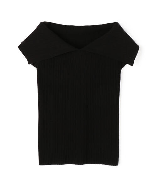 TOMORROWLAND (トゥモローランド)の「コットンアセテート オフショルダープルオーバー(ニット/セーター・レディース・ブラック/ホワイト系その他・S)」の2枚目の写真