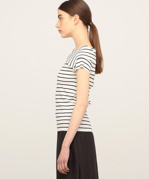 TOMORROWLAND (トゥモローランド)の「コットンアセテート オフショルダープルオーバー(ニット/セーター・レディース・ブラック/ホワイト系その他・S)」の8枚目の写真