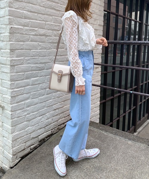 OLIVE des OLIVE（オリーブデオリーブ）の「たくさんフリルブラウス（シャツ/ブラウス・レディース・ホワイト/ブラック/オフホワイト・FREE）」の5枚目の写真