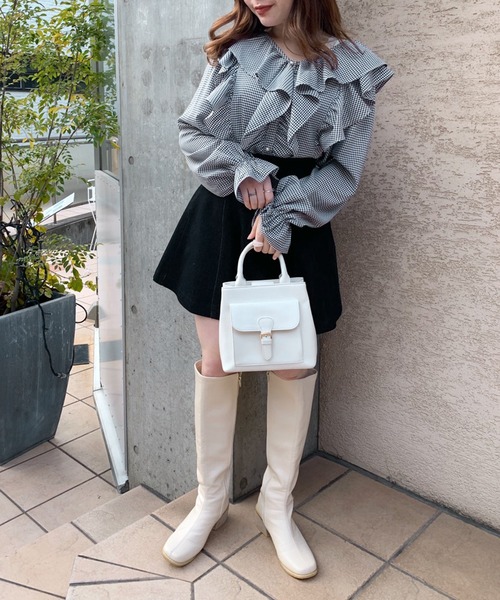 OLIVE des OLIVE（オリーブデオリーブ）の「たくさんフリルブラウス（シャツ/ブラウス・レディース・ホワイト/ブラック/オフホワイト・FREE）」の19枚目の写真