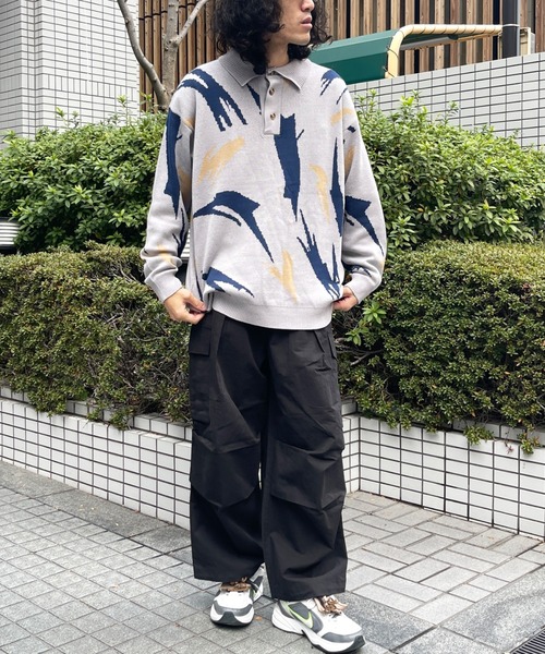 CPCM（シーピーシーエム）の「アソート柄ニットポロシャツ（ポロシャツ・メンズ・ネイビー/オフホワイト/グリーン・MEDIUM/LARGE）」の14枚目の写真