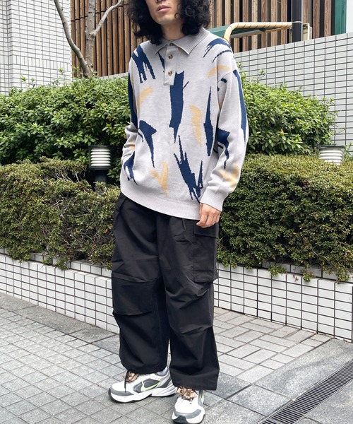 CPCM（シーピーシーエム）の「アソート柄ニットポロシャツ（ポロシャツ・メンズ・ネイビー/オフホワイト/グリーン・MEDIUM/LARGE）」の10枚目の写真