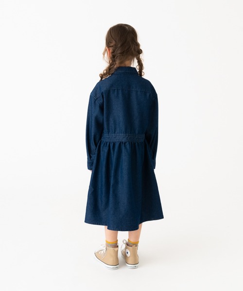RUGGEDWORKS（ラゲッドワークス）の「《お揃い》ライトオンスデニムシャツワンピース（シャツワンピース・キッズ・サックスブルー/ブルー・S/M/L/XL/XS）」の10枚目の写真