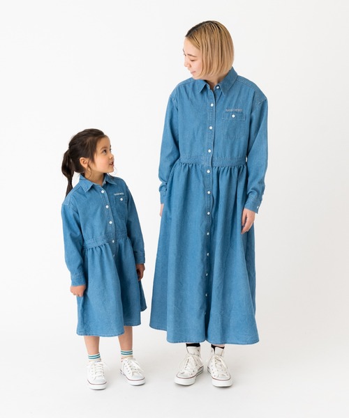 RUGGEDWORKS（ラゲッドワークス）の「《お揃い》ライトオンスデニムシャツワンピース（シャツワンピース・キッズ・サックスブルー/ブルー・S/M/L/XL/XS）」の17枚目の写真
