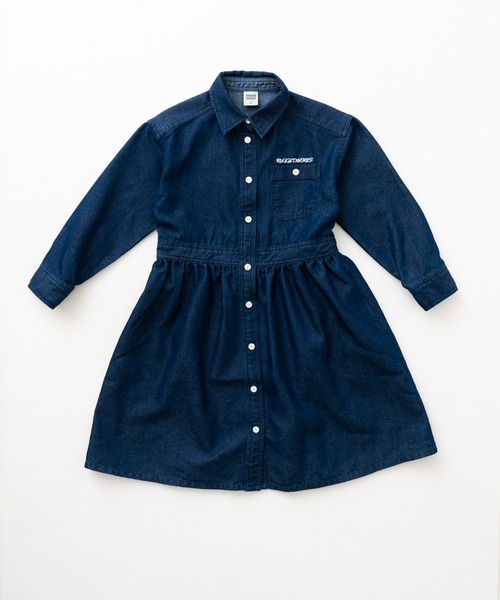 RUGGEDWORKS（ラゲッドワークス）の「《お揃い》ライトオンスデニムシャツワンピース（シャツワンピース・キッズ・サックスブルー/ブルー・S/M/L/XL/XS）」の19枚目の写真