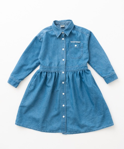 RUGGEDWORKS（ラゲッドワークス）の「《お揃い》ライトオンスデニムシャツワンピース（シャツワンピース・キッズ・サックスブルー/ブルー・S/M/L/XL/XS）」の20枚目の写真