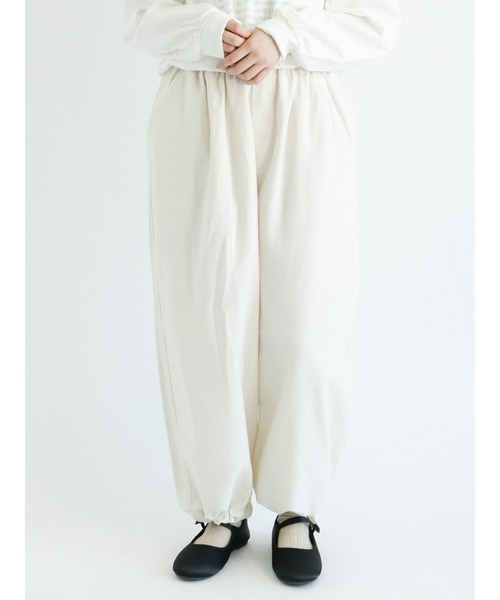 Samansa Mos2（サマンサ モスモス）の「ツイル裾ドロストパンツ（その他パンツ・レディース・ベージュ/オフホワイト/カーキ/チャコール・ﾌﾘ-）」の2枚目の写真
