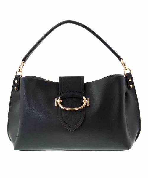 OFUON le MK(オフオンルエムケー)の「ベルトディテールハンドバッグ(ハンドバッグ・レディース・アイボリー/ブラック・38)」の1枚目の写真