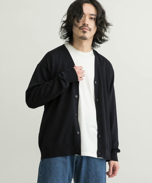 URBAN RESEARCH(アーバンリサーチ)の「ハイゲージコットンカーディガン(カーディガン/ボレロ・メンズ・ブラック/グレー/グリーン系その他・MEDIUM/LARGE/X-LARGE)」の2枚目の写真