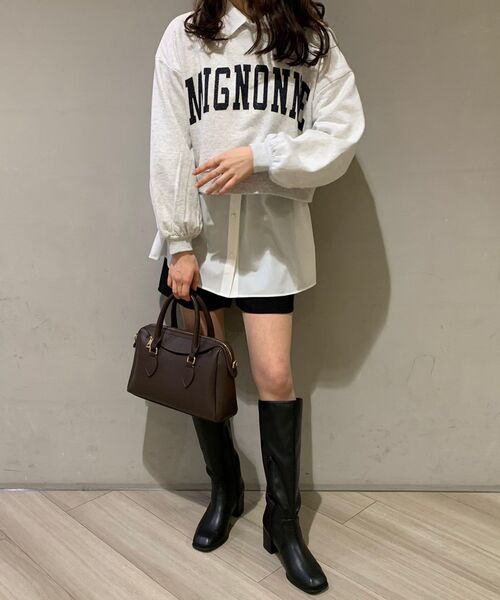 MAJESTIC LEGON（マジェスティックレゴン）の「カレッジライクロゴフーディ（パーカー・レディース・アイボリー/グリーン/ネイビー/グレー・MEDIUM）」の11枚目の写真